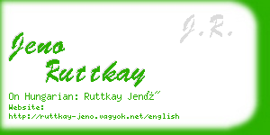 jeno ruttkay business card